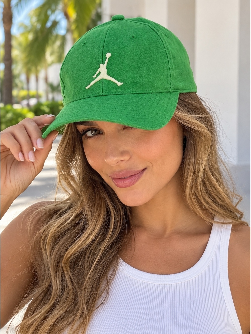 Nike Jordan Jumpman Flexfit Green Baseball Cap Hat L/XL